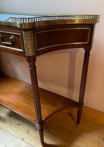 Louis XVI Period Console With Curved Sides.-photo-3