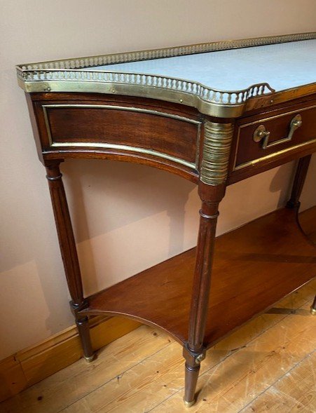 Louis XVI Period Console With Curved Sides.-photo-4