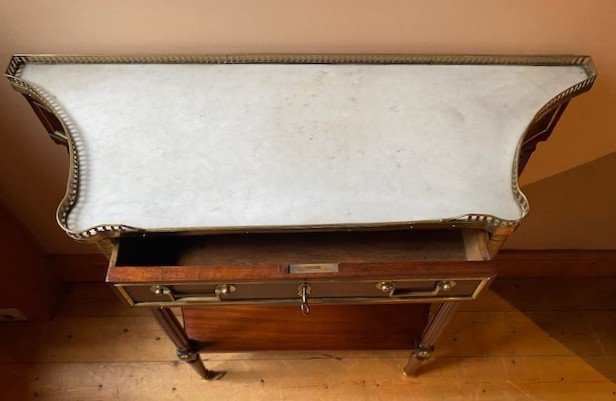 Louis XVI Period Console With Curved Sides.-photo-1