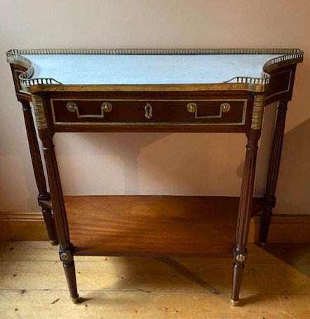 Louis XVI Period Console With Curved Sides.-photo-5