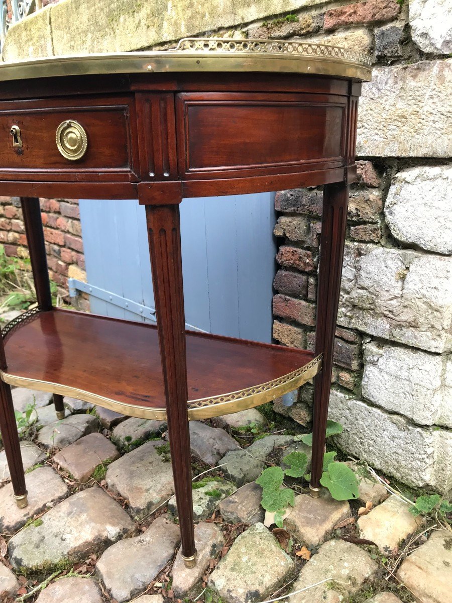 Console De Forme Demi-lune d'époque Louis XVI-photo-3