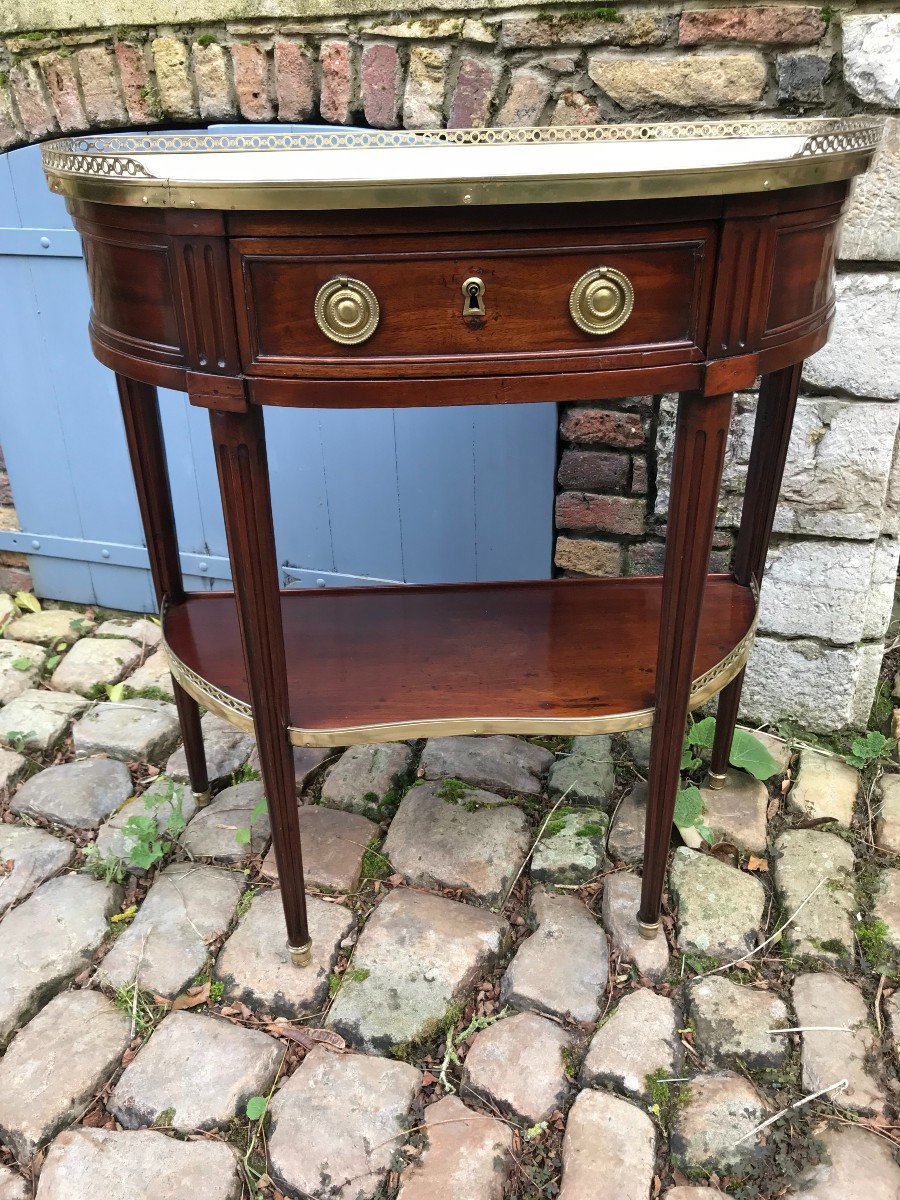 Console De Forme Demi-lune d'époque Louis XVI