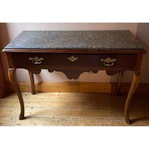 "port" Console In Mahogany And Guaiac Wood, Second Half Of The 18th Century