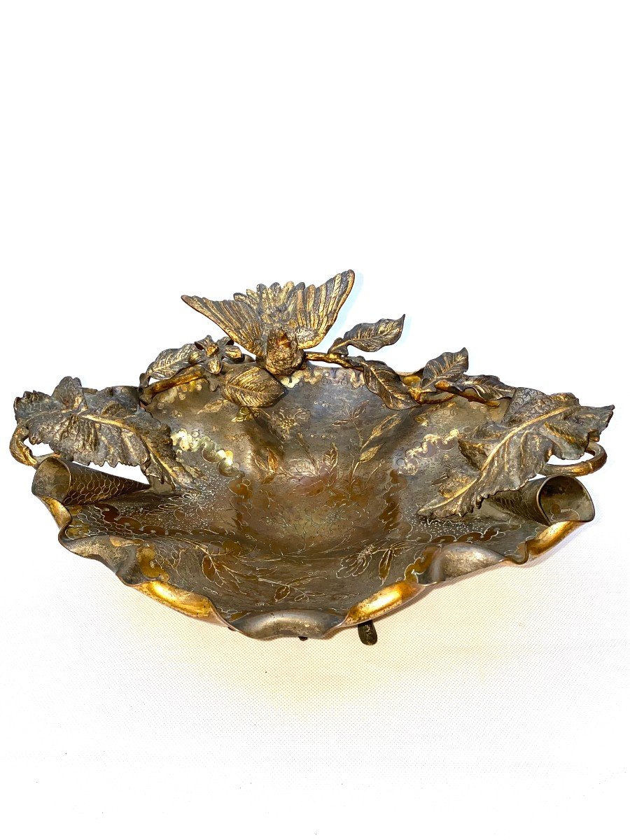 Vide-poche In Gilt And Patinated Bronze In The Style Of Ferdinand Pautrot (1832-1874)-photo-4