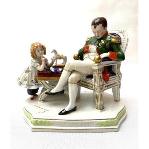 Porcelain Group By Scheibe-alsbach “chut Papa Dort! »