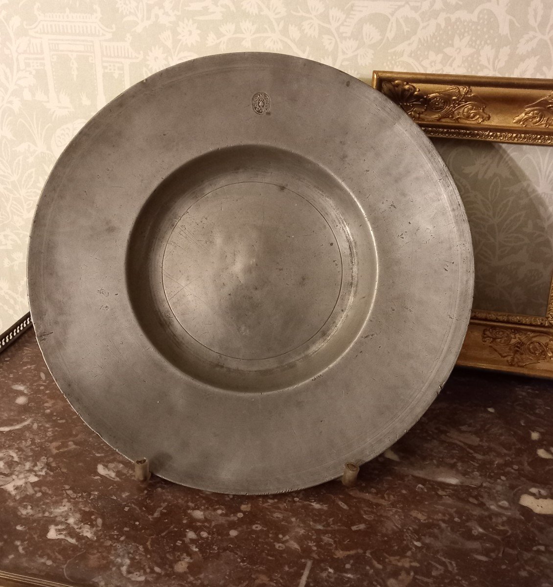 "a La Cardinal" Dish From Languedoc In Pewter, 17th Century