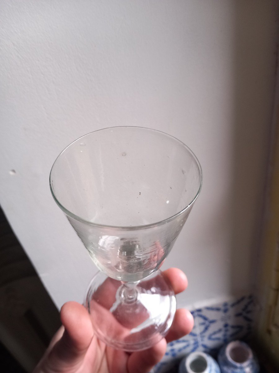 Verre à Pied Français Du XVIIIe Siècle-photo-2