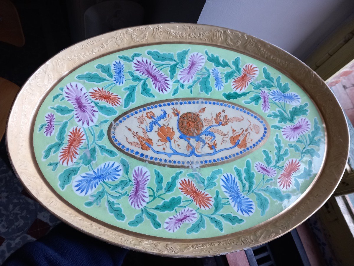 Large Tea Or Coffee Serving Tray Porcelain Of Paris Honoré Dagoty Charles X