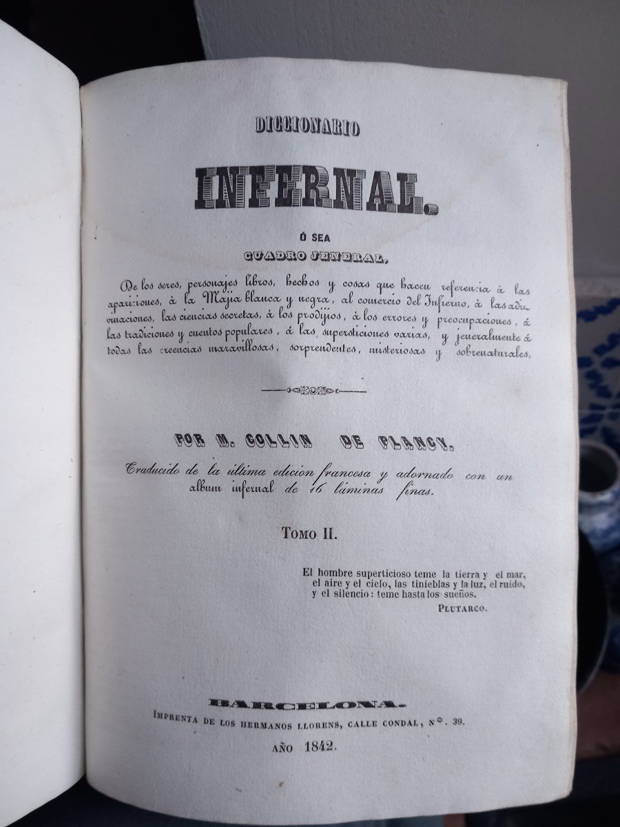 Diccionario Infernal  Collin De Plancy Dictionnaire Infernal 1842 Occultisme Magie Démonologie-photo-3