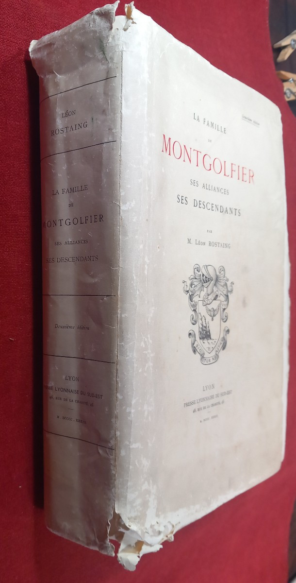 Rostaing Genealogy Book Montgolfier Family 1933 Saffroy Nobility -photo-2