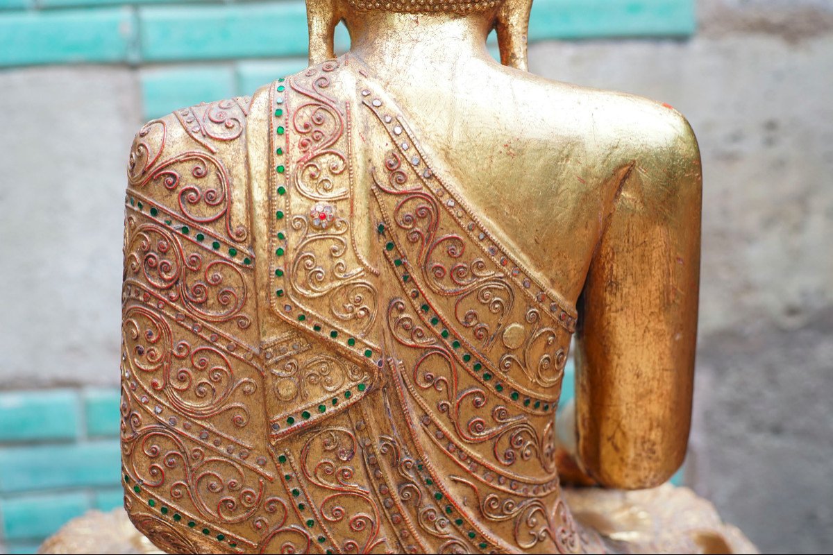 Antique Burmese Mandalay Budda-photo-3