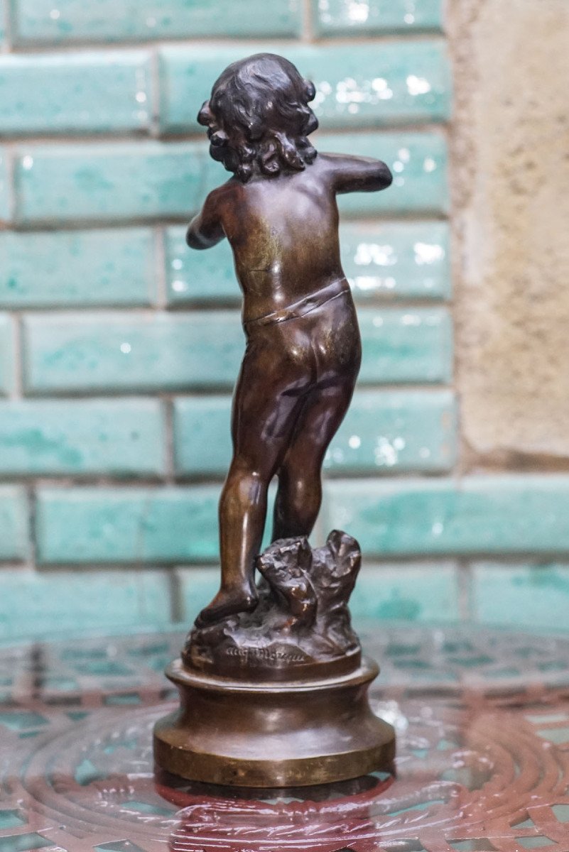 Auguste MOREAU, "TAQUINERIE" & "MUTINERIE" . Paire de bronzes.-photo-2