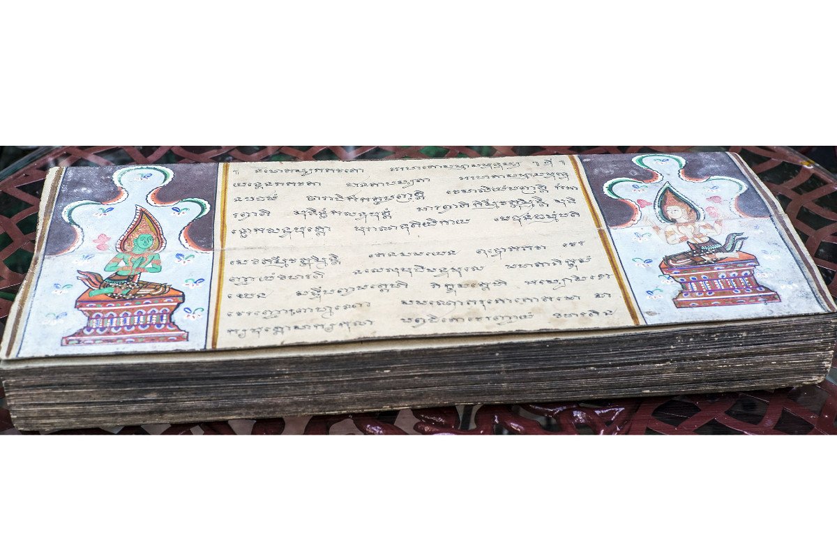 Old And Rare Burmese Buddhist Manuscript-photo-5