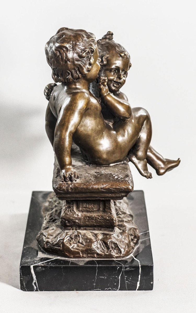 Joseph D'ASTE, 1881-1945, ENFANTS Bronze-photo-1