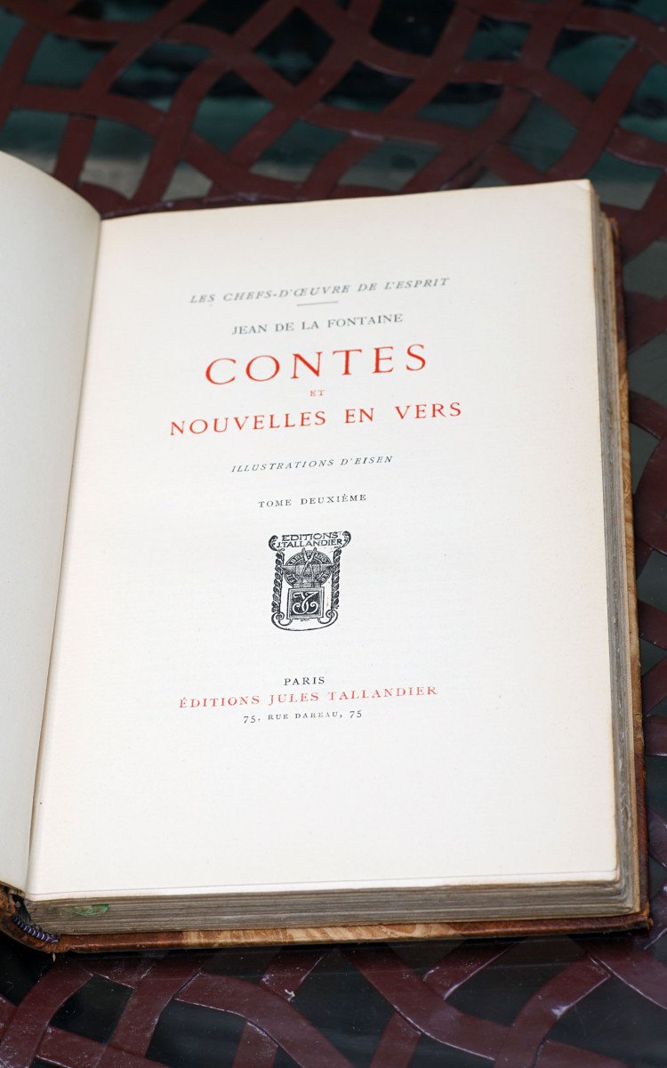 Curiosa : Contes De La Fontaine - Collection Les Chefs d'œuvre De l'Esprit.‎ 2 Tomes-photo-2