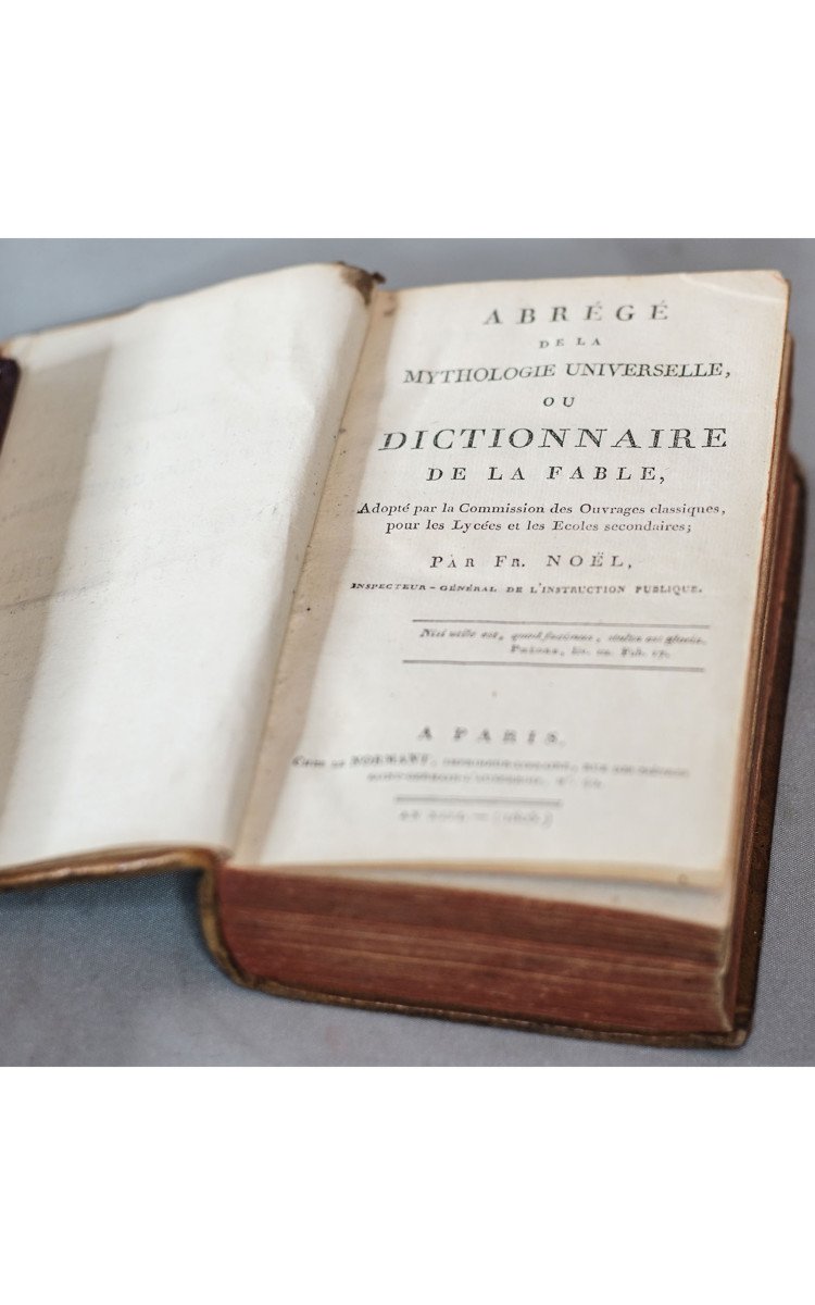Dictionary Of The Fable, Summary Of Universal Mythology, Fr. Noel, 1805-photo-2