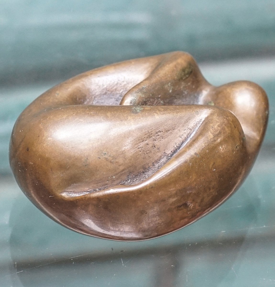 Petite sculpture femme nue bronze 1983