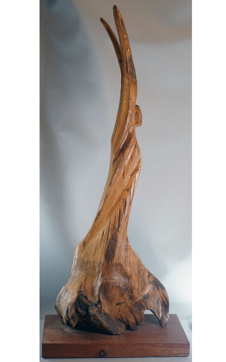 Etienne Balmadier Known As "balma", Wood Sculpture-photo-2