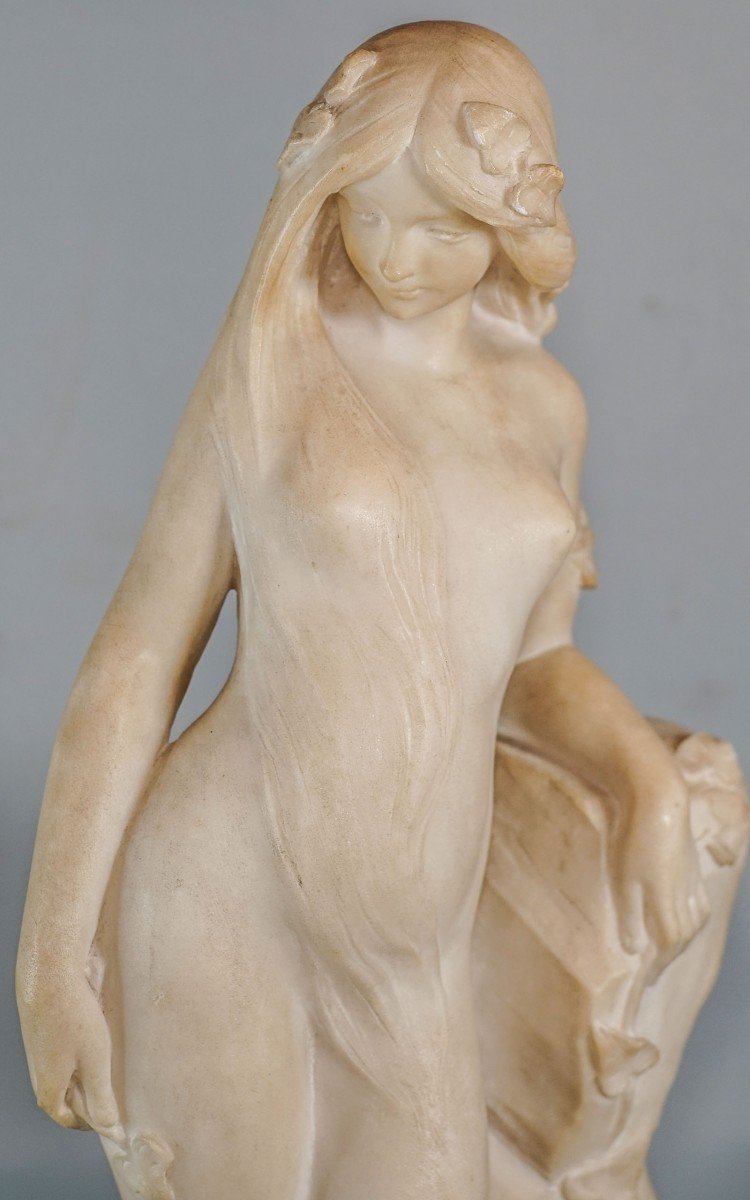 Dante Zoi Alabaster Woman Sculpture-photo-2