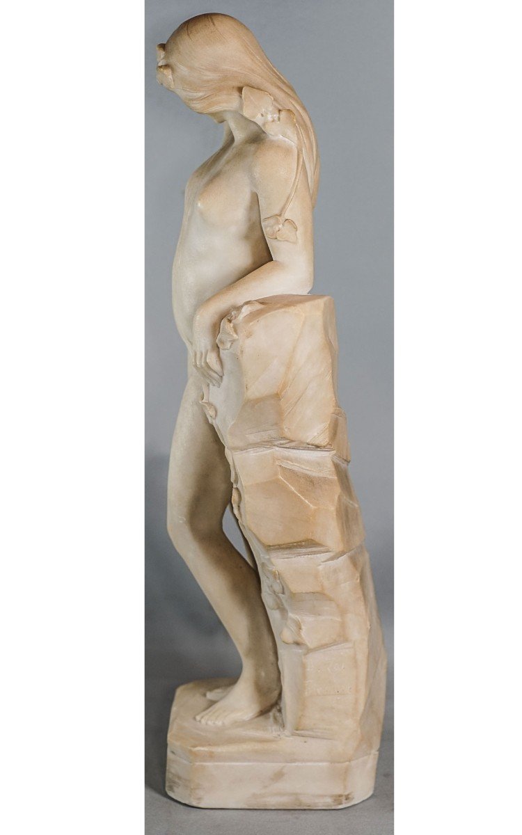 Dante Zoi Alabaster Woman Sculpture-photo-3