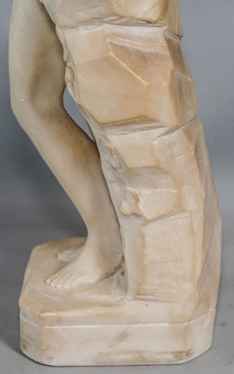 Dante Zoi Alabaster Woman Sculpture-photo-4