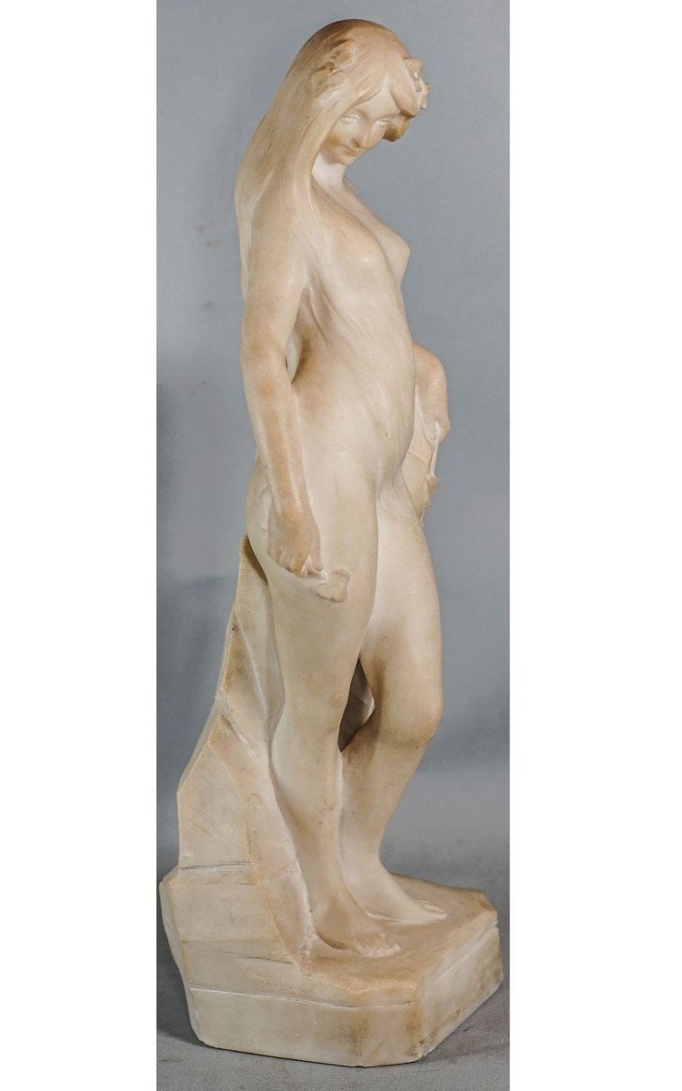 Dante Zoi Alabaster Woman Sculpture-photo-3