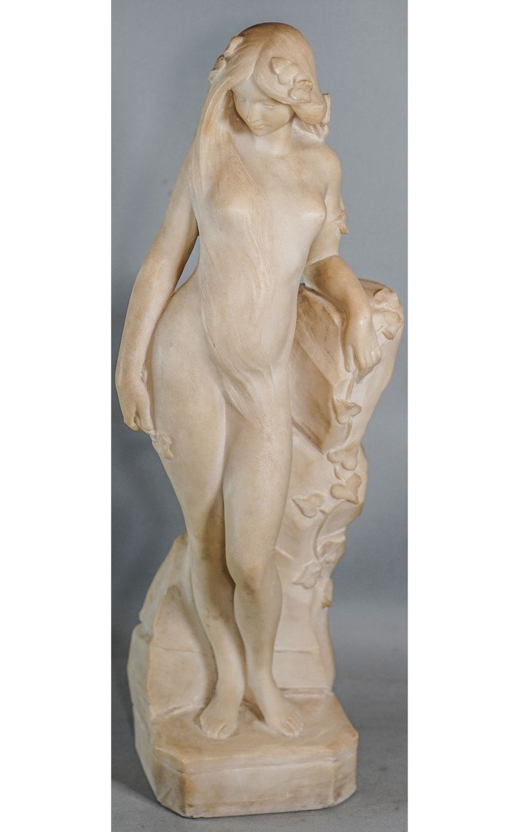 Dante Zoi Alabaster Woman Sculpture