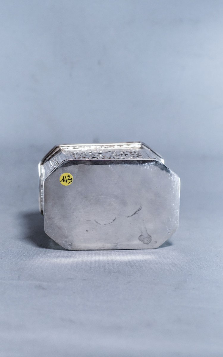 Burmese Silver Rectangular Betel Lime Box 142g-photo-6