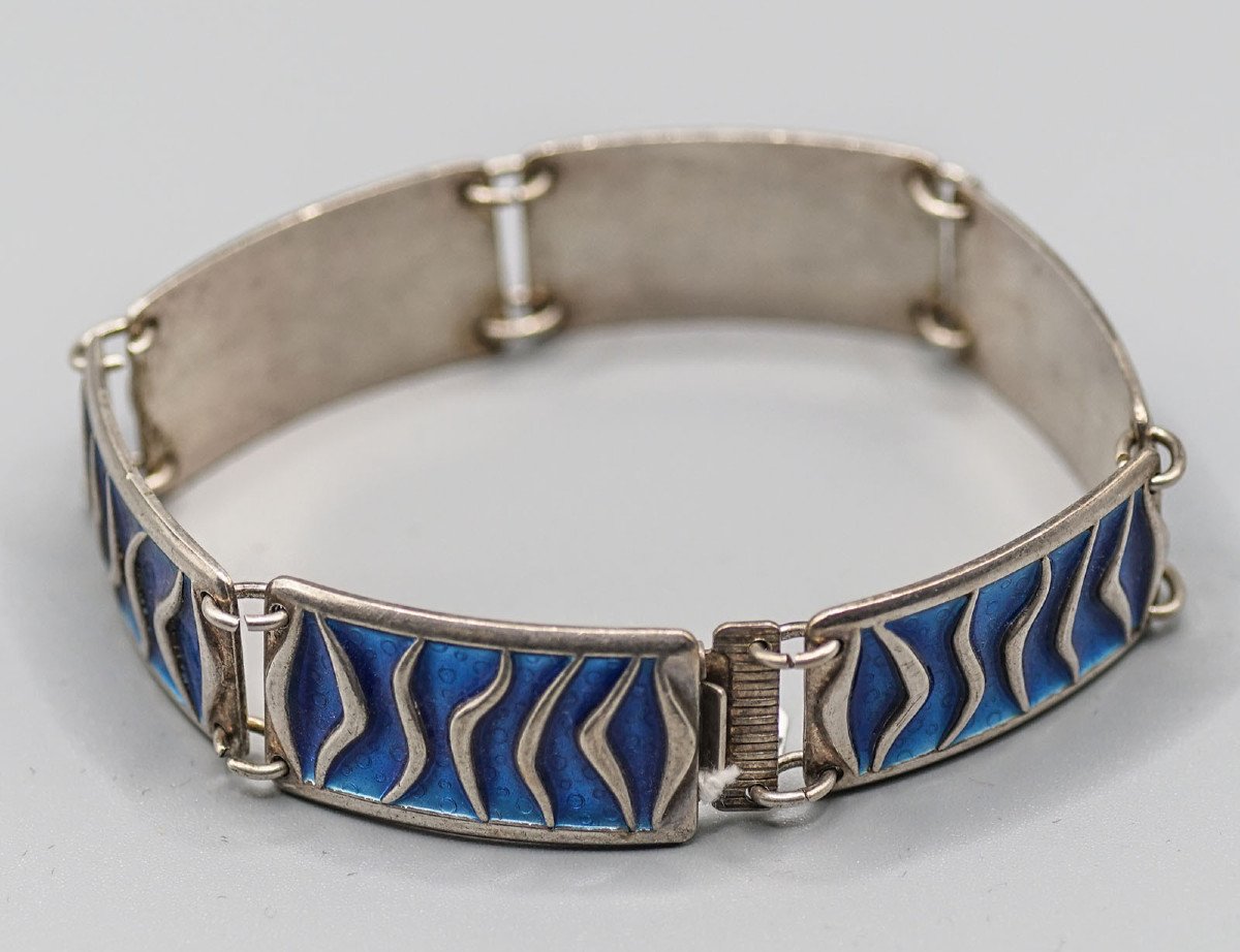 David ANDERSEN, Bracelet argent et émail