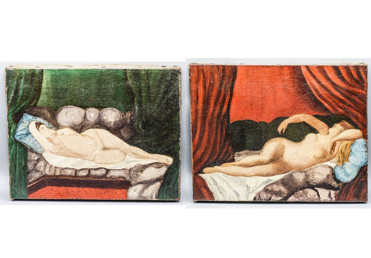 Pair "nude", Oils On Canvas, Small Format