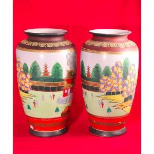 Pair Of Japanese Vases