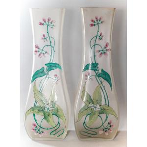 Paire De Vases Art Déco  P181