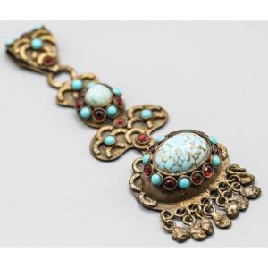 HERY,  Pendentif turquoises