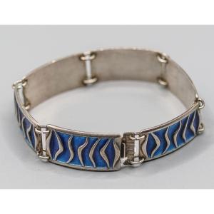 David Andersen Silver And Enamel Bracelet