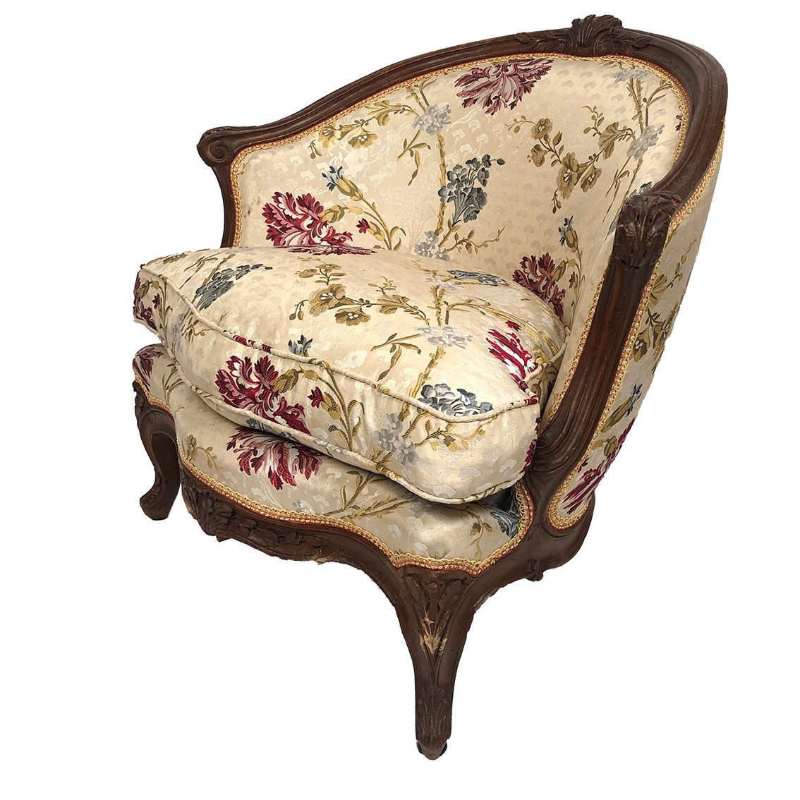 Corner Armchair In Carved Beech, Stamped Jean Avisse, 18th Century-photo-4