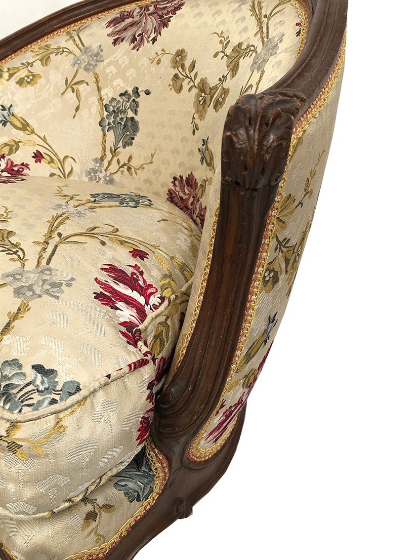 Corner Armchair In Carved Beech, Stamped Jean Avisse, 18th Century-photo-6