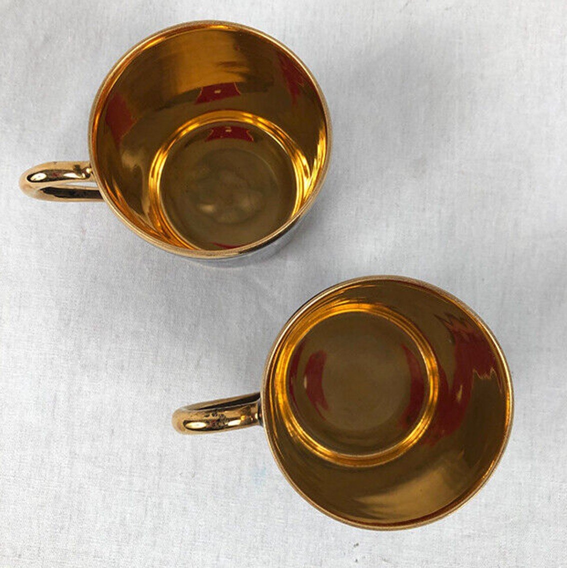 Coffee Service, Limoges Goumont Labesse Porcelain, Bleu De Four And Gold-photo-1