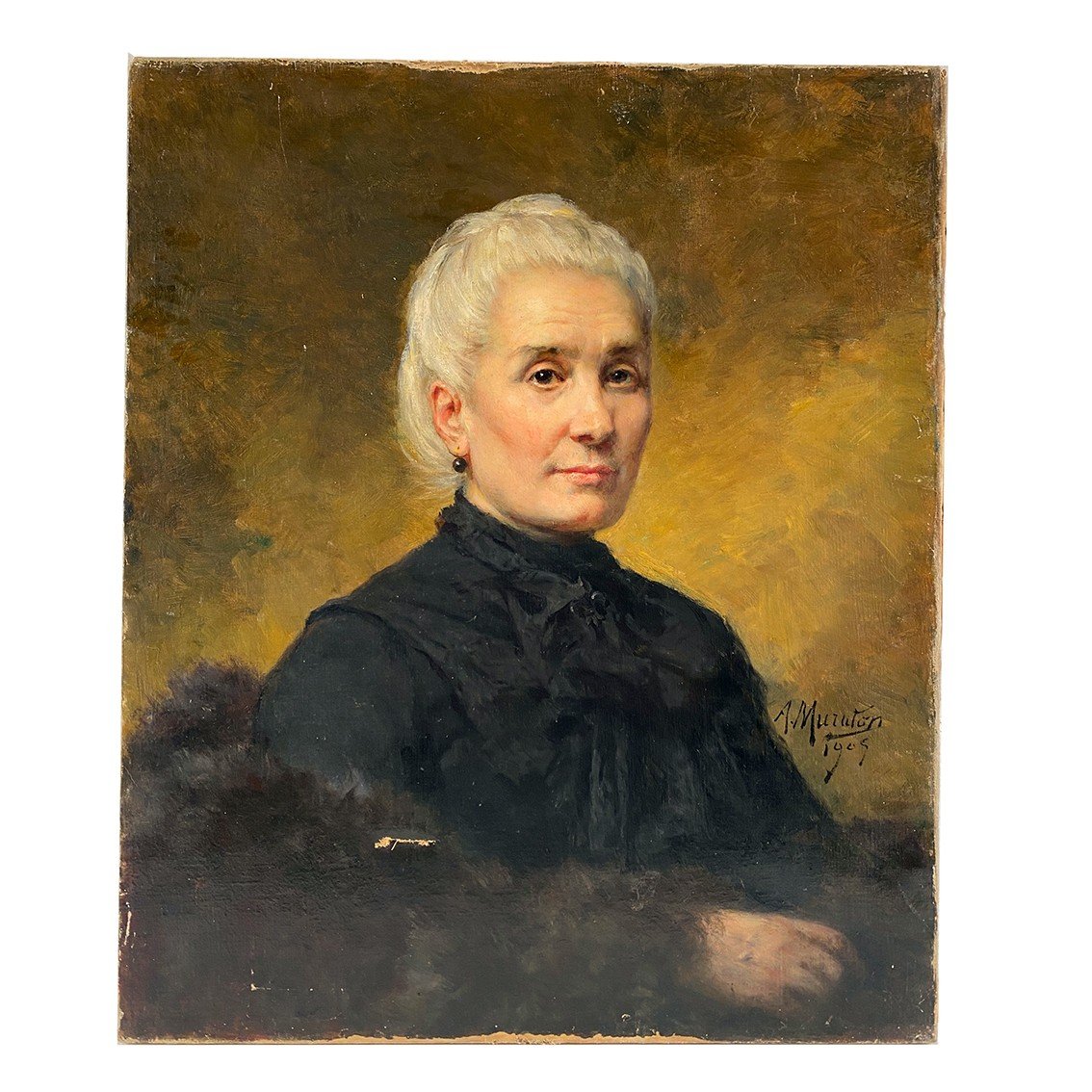 Alphonse Muraton (1824-1911), Huile Sur Toile. Portrait Signé Et Daté 1905