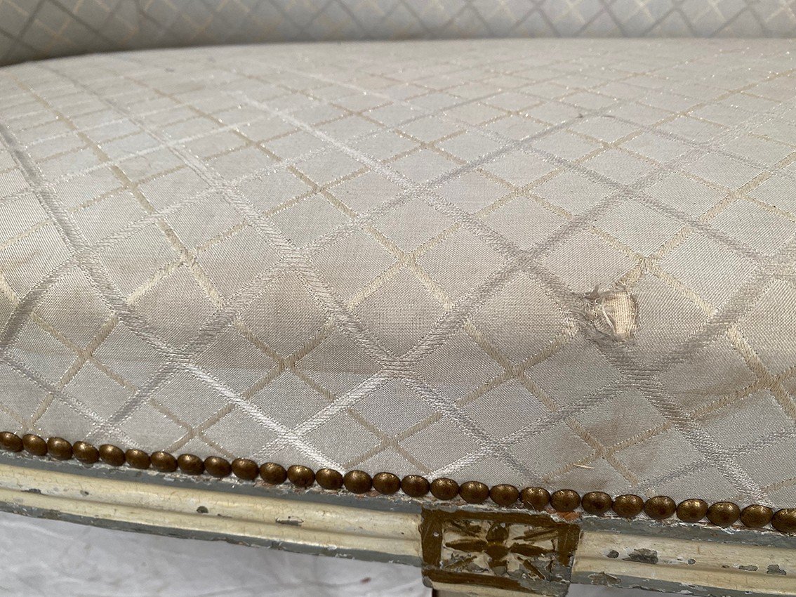 Louis XVI Period Sofa, Basket Back.-photo-5