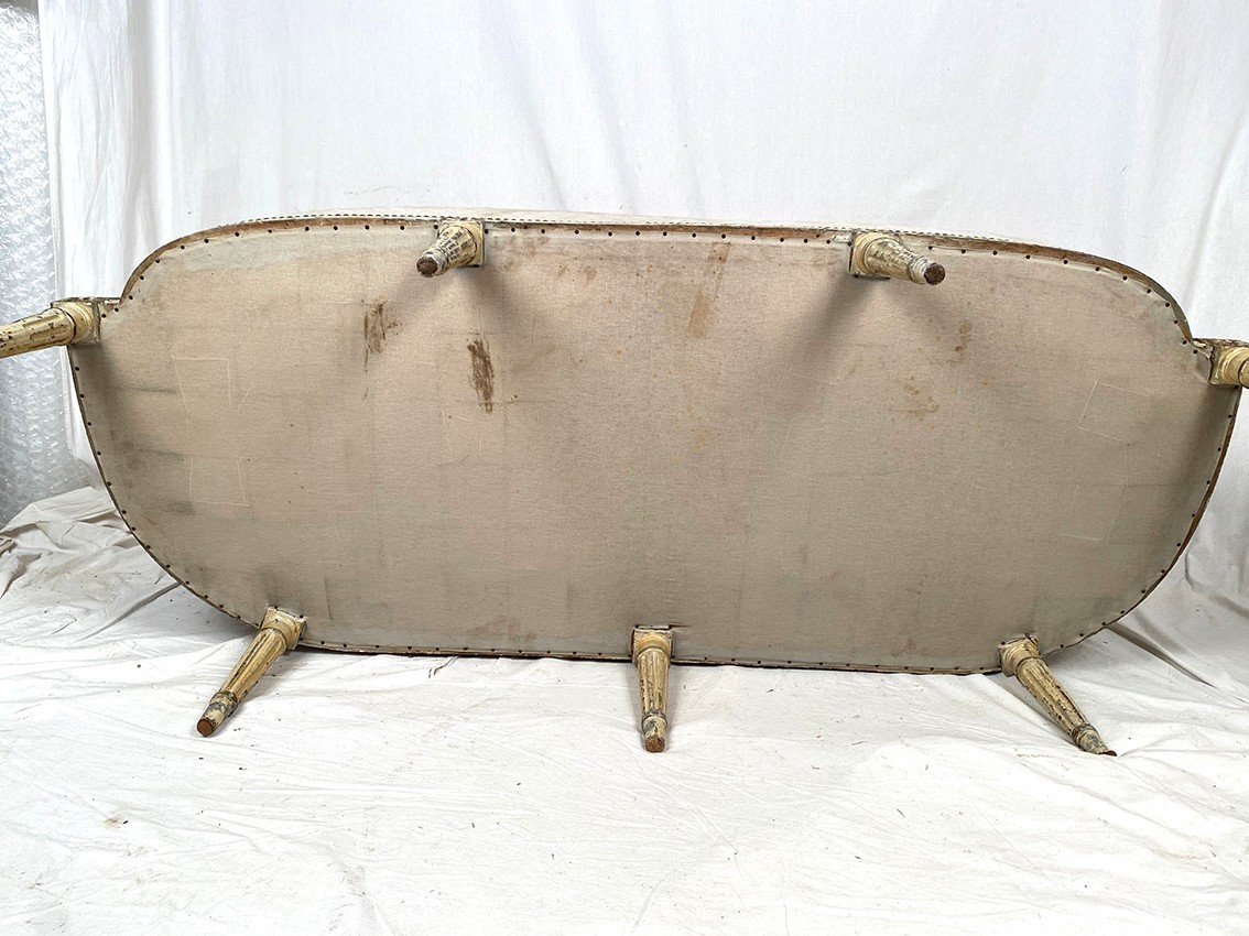 Louis XVI Period Sofa, Basket Back.-photo-6