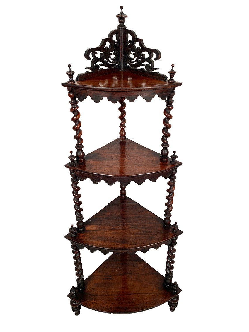 Rosewood Corner Shelf, Napoleon III Period-photo-2