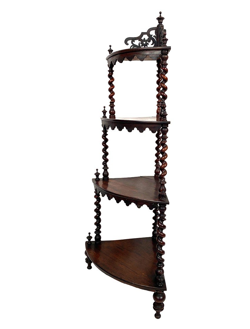 Rosewood Corner Shelf, Napoleon III Period-photo-4