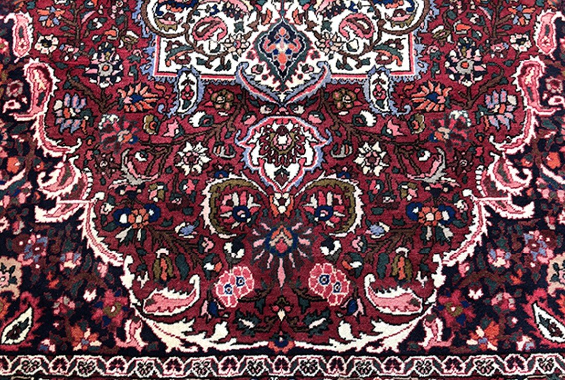 Bakhtiar Hand-knotted Wool Rug With Floral Decor-photo-2