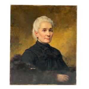 Alphonse Muraton (1824-1911), Oil On Canvas. Portrait Signed And Dated 1905