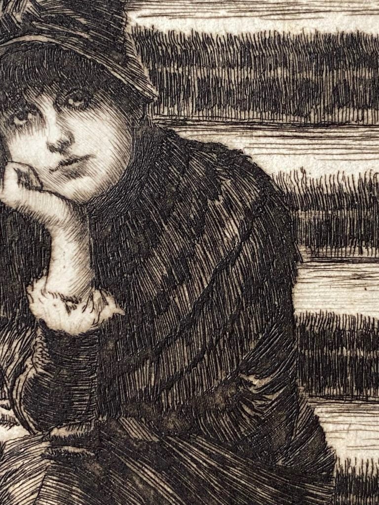 James Tissot, Reverie, Etching -photo-3