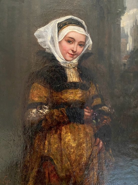 Young Dutch Girl, In The Spirit Of Rembrandt-photo-3