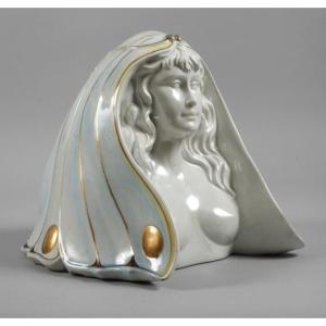 Femme Papillon Jugendstil - Projet De Lampe-photophore