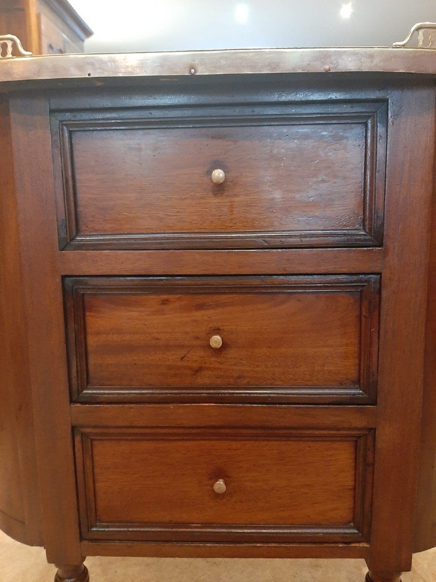 Small Living Room Table Called Chiffonnière - Louis XVI Mahogany - 19th Century-photo-2