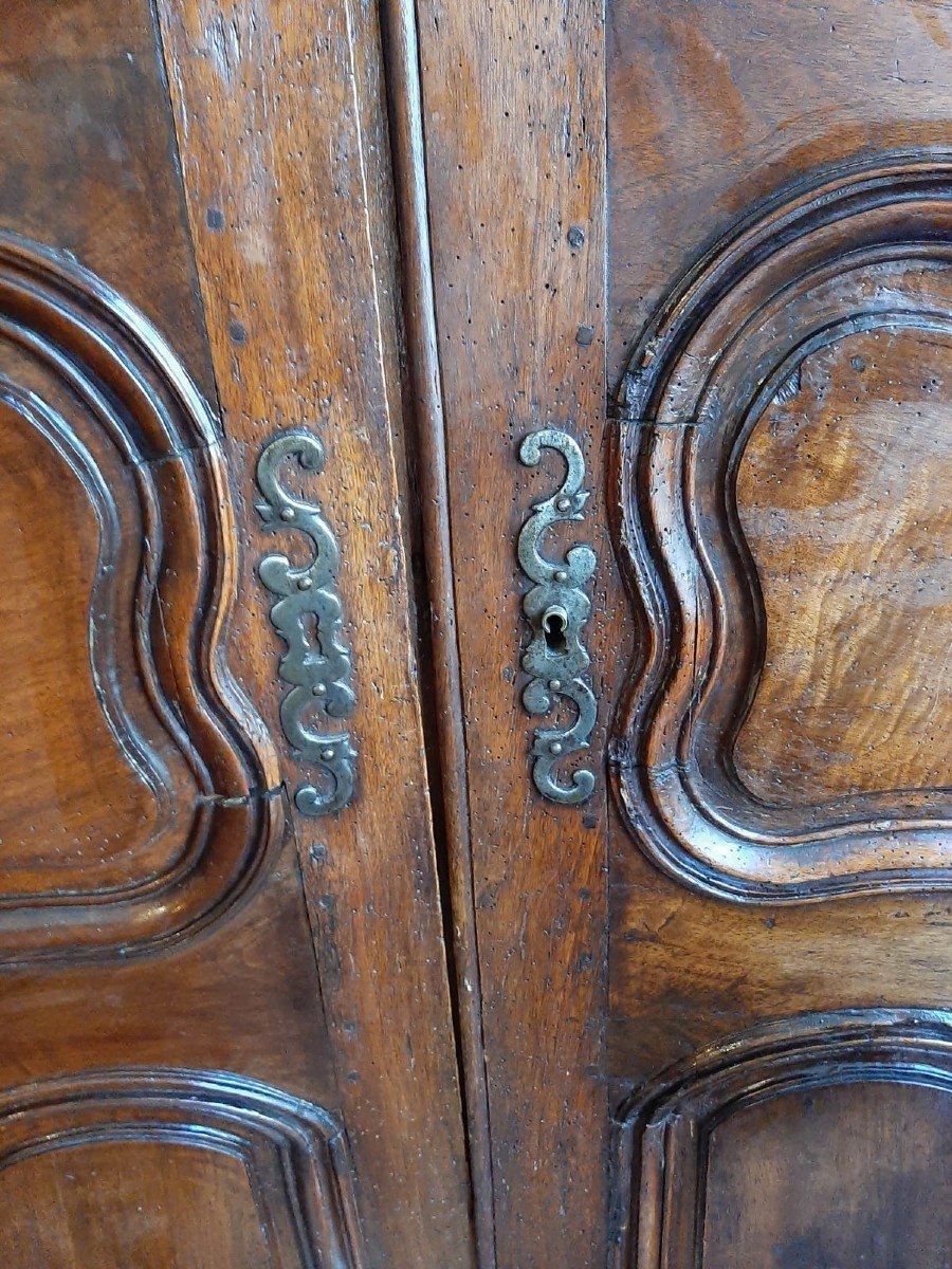 Pair Of Louis XV Style Cherry Wood Cabinet Doors - 18th Century-photo-2