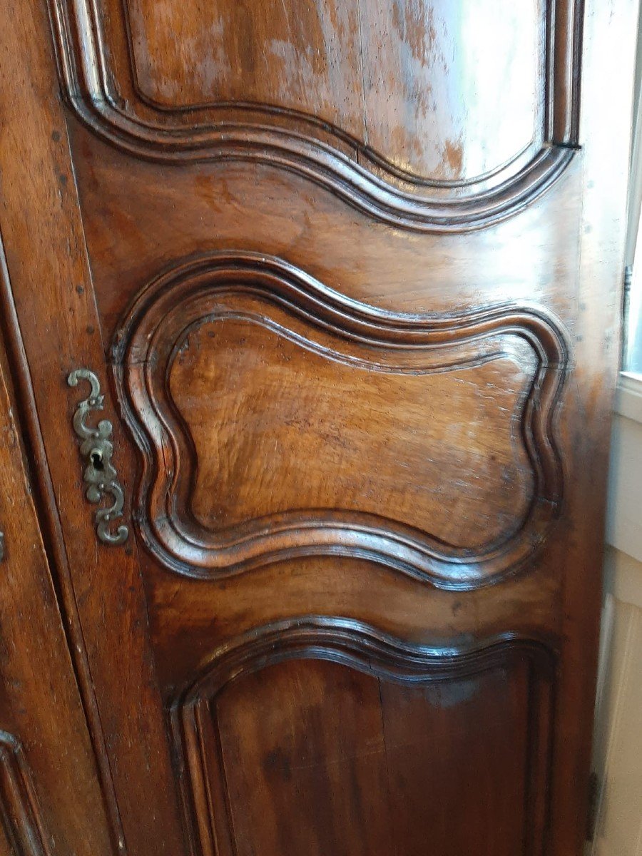 Pair Of Louis XV Style Cherry Wood Cabinet Doors - 18th Century-photo-3